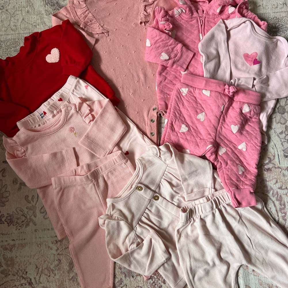 Carter's Pink and Red Kids Matching Sets